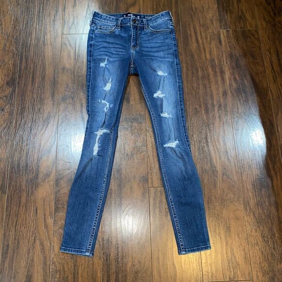 Hollister MID-RISE SUPER SKINNY CLASSIC STRETCH - Picture 1 of 5